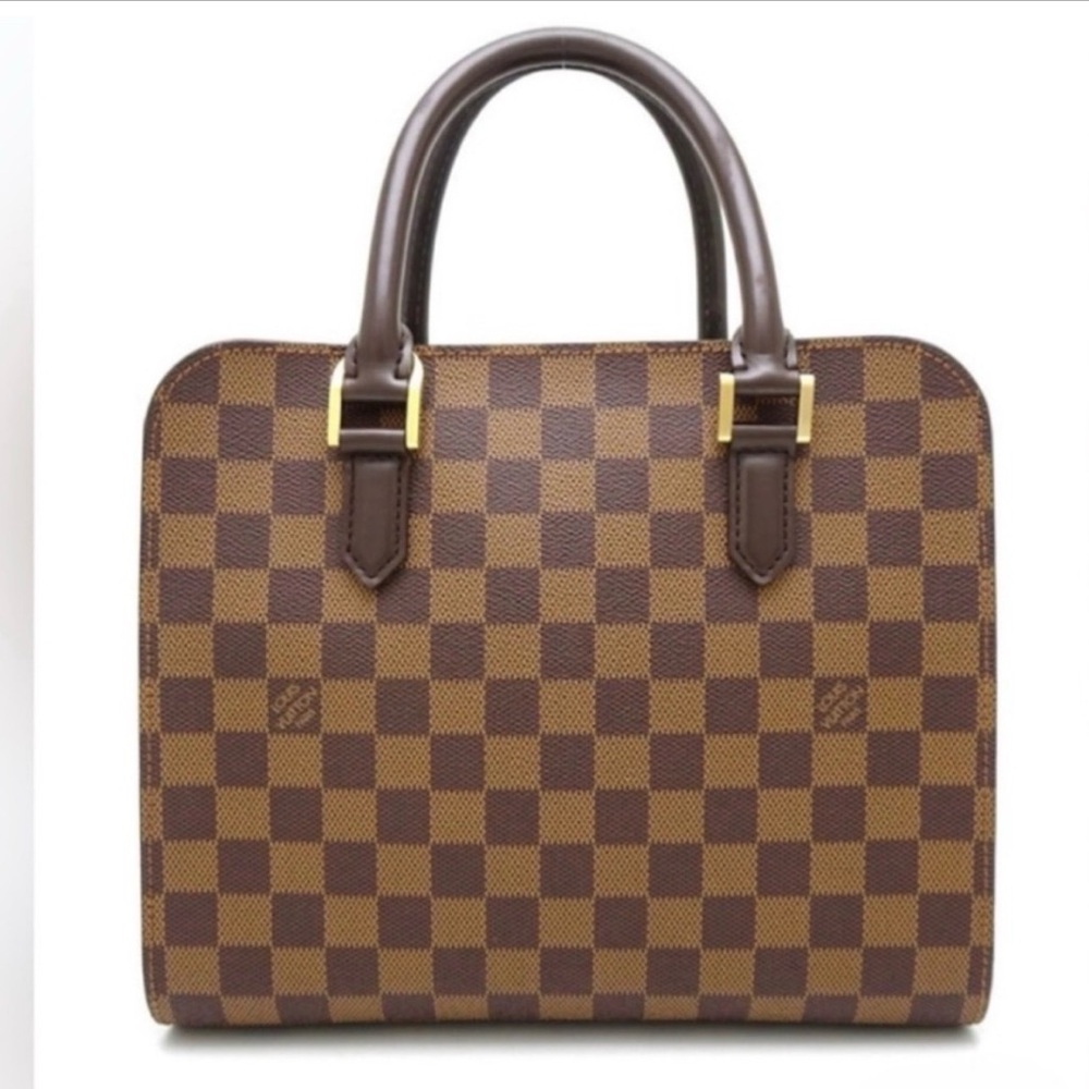 Louis Vuitton Triana Damien Ebene Leather Handbag.